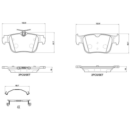 Placute frana Audi A3 Sedan (8ys, A3 Sportback (8ya; Cupra Formentor (Km7), Leon (Kl1, Leon Sportstourer (Kl8; Ford Tourneo Connect / Grand Tourneo Connect Multi-Purpose Vehicle, Transit Connect V761 Van; Seat Leon (Kl1), Leon Sportstourer (Kl8); Skoda Oc