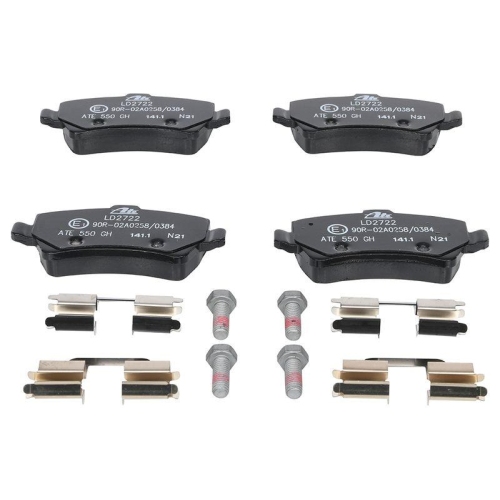 Placute frana Ford Galaxy 2 (Wa6), S-Max (Wa6), Land Rover Freelander 2 (L359), Range Rover Evoque (L538), Volvo S60 2 (134), V60 1 (155), V70 3 (135), XC70 2 (136), punte spate, ATE