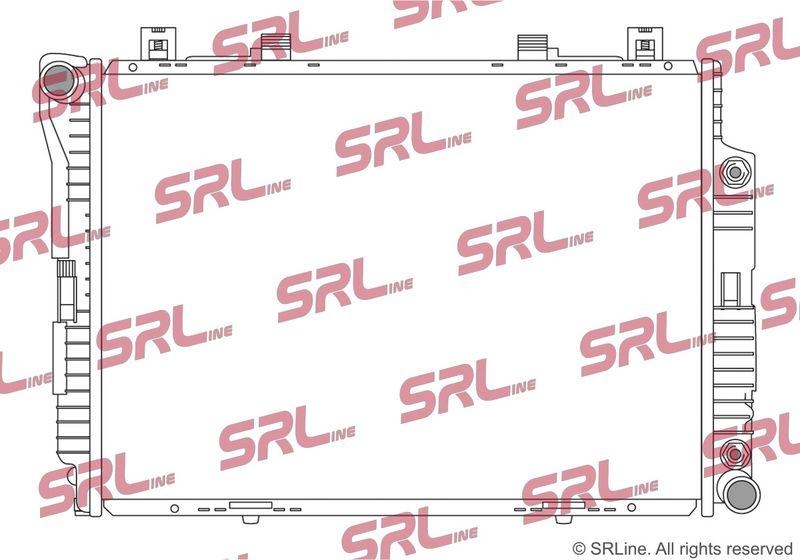 Radiator Mercedes S-Class/Cl (W140) 91-98, motor: 3.5 TD, 668x471x42, SRLine, Aluminiu/ Plastic brazat, 1405001303; 1405002303