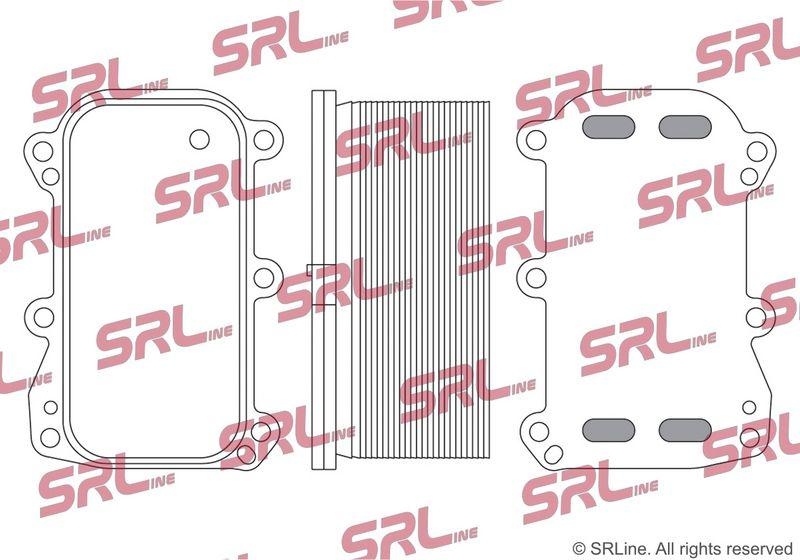Radiator racire ulei motor, termoflot Mercedes Clasa C (W205) 13-, Clasa E (W213) 16-, Glc-Class (X253) 15-, Slk/Slc-Class (R172) 11-, motor: 2.0 T, PHEV, 72x142x69, SRLine, Aluminiu, 2741880200; A2741880200