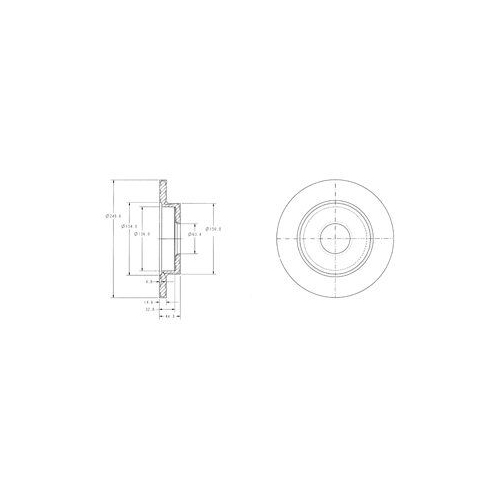 Disc frana Delphi BG3673, parte montare : Punte Spate