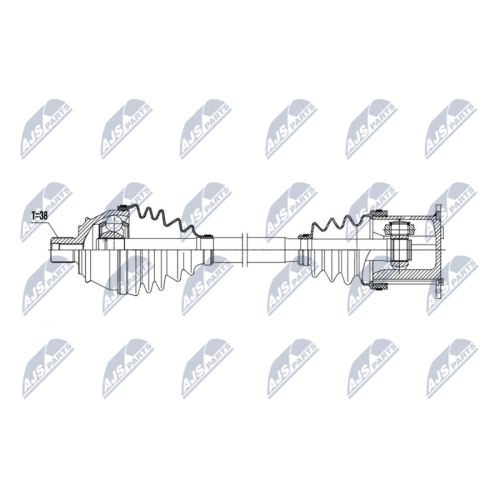 Planetara Audi A6 C6 2004-, A8 D3 3.0 2003-2006 , Fata, Dreapta, CV Automata CVt, Lungime 558mm, 4F0407272N