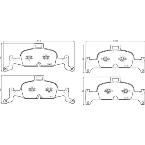 Placute frana Audi A4 Allroad B9 (8wh 8wj) 01.16-, A4 B9 (8w2 8wc) 05.15-, A4 B9 Avant (8w5 8wd) 08.15-, A5 (F53 F5p) 06.16-, A5 Convertible (F57 F5e) 11.16-, A5 Sportback (F5a F5f) 09.16-, A6 Allroad C8 (4ah) 11.18-, A6 C8 (4a2) 02.18-, A6 Estate (4a5 C8