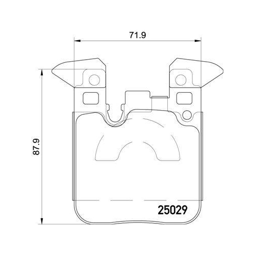 Placute frana Bmw 1 (F20), 1 (F21), 2 Cabriolet (F23), 2 Coupe (F22, 3 (F30, 3 Gran Turismo (F34), 3 Touring (F31), 4 Convertible (F33, 4 Coupe (F32, 4 Gran Coupe (F36), punte spate, pregatit pentru senzor uzura; BREMBO