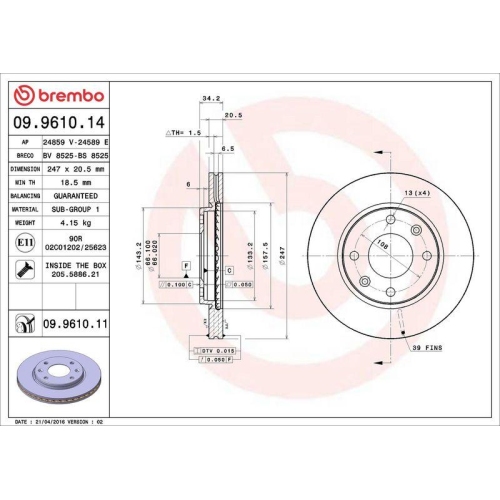 Set disc frana Citroen Ax (Za-) 07.86-12.98, Saxo (S0 S1) 02.96-04.04, Xsara (N1) 04.97-12.05, Xsara Box / Estate 05.98-08.05, Xsara Box Body/Liftback (N3) 05.98-03.05, Xsara Break (N2) 10.97-03.10, Xsara Coupe (N0) 01.98-04.05, Zx (N2) 03.91-07.99, Zx Br