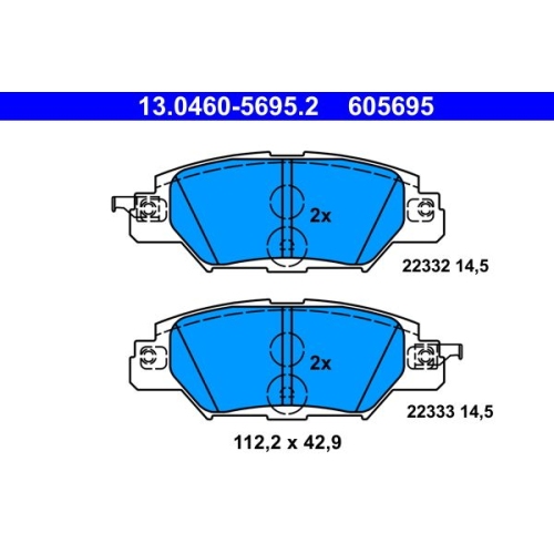 ATE set placute frana,frana disc