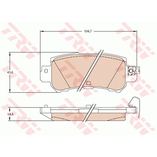 Placute frana Mazda Cx-3 (Dk), 01.2015-, Cx-5 (Ke, Gh), 11.2011-, TRW
