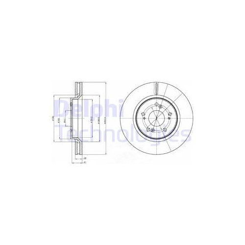 Disc frana DELPHI BG4250C, Fata