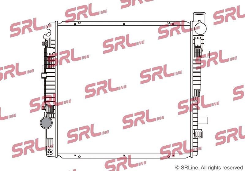 Radiator Mercedes T2 Vario (670) 96-, motor: 4.2 D, 571x554x42, SRLine, Aluminiu/ Plastic brazat, 6685000102; 6685000602