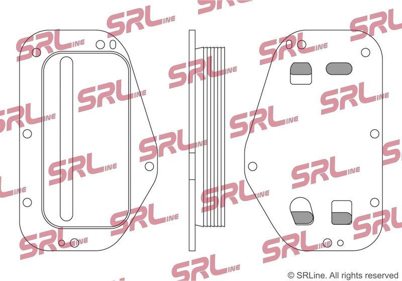 Radiator racire ulei motor, termoflot Alfa Romeo 159; Chevrolet Aveo Cruze Orlando; Fiat Croma; Opel Astra H Astra J Corsa D Insignia Meriva Mokka/Mokka X Signum Vectra C Zafira Tourer Zafira, motor: 1.8, 70x140x25, SRLine, Aluminiu, 25195803; 25195804