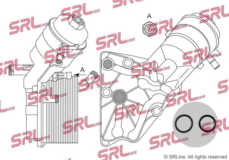 Radiator racire ulei motor, termoflot Cadillac Bls 06-09; Fiat Croma 05-11; Opel Astra H 04-, Signum 03-08, Vectra C 02-09, Zafira 05-11; Saab 9.3 02-07, 9.3 07-13, motor: 1.9 D, 70x140x75, SRLine, Aluminiu, 0650767; 52985915