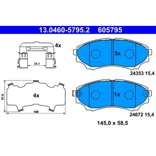 ATE set placute frana,frana disc