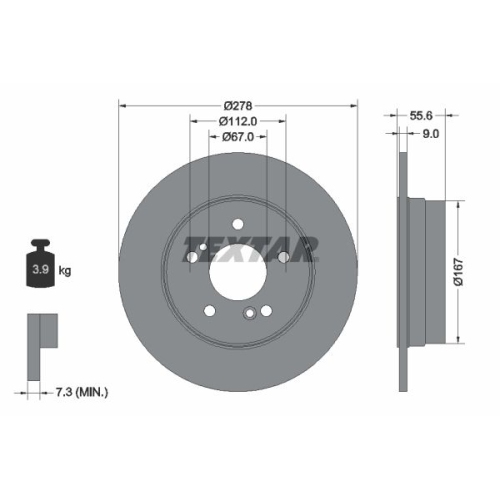 TEXTAR Disc frana PRO