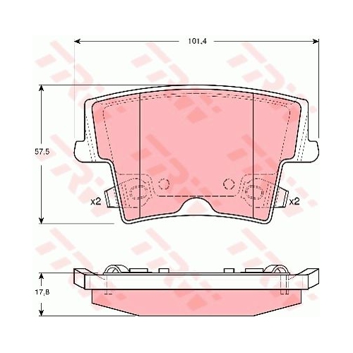 Placute frana Chrysler 300 C Touring (Lx), 09.2004-12.2010, Lancia Thema, 2011-, TRW