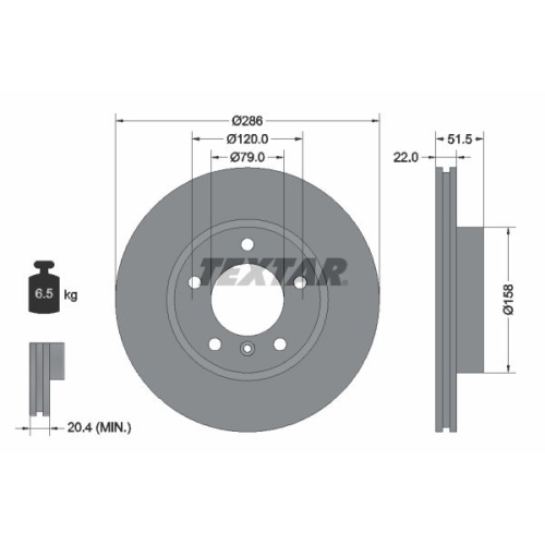 TEXTAR Disc frana PRO+
