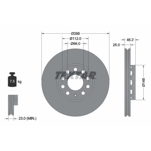 TEXTAR Disc frana PRO+