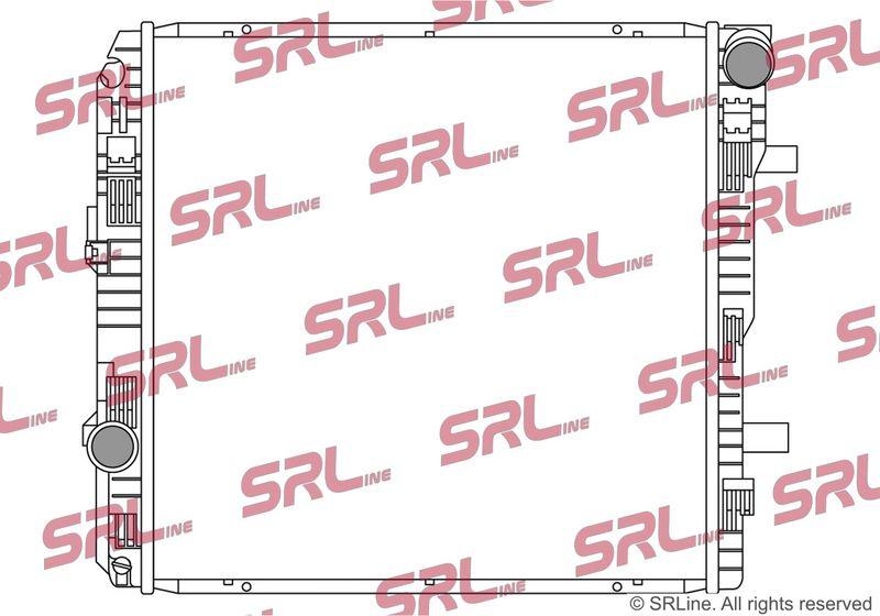 Radiator Mercedes Atego 98-, motor: 4.3 D, 571x554x41, SRLine, Aluminiu/ Plastic brazat, 9705000403
