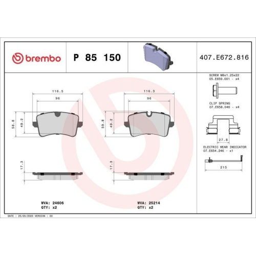 Placute frana Audi A4 B8 Avant (8k5) 11.07-06.17, A5 (8t3) 06.07-01.17, A5 Convertible (8f7) 02.09-01.17, A6 Allroad C7 (4gh 4gj) 01.12-09.18, A6 C7 (4g2 4gc) 11.10-09.18, A6 C7 Avant (4g5 4gd) 05.11-09.18, A7 Sportback (4ga 4gf) 07.10-05.18; Porsche Maca