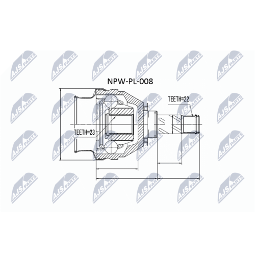 Cap planetara interior Opel Meriva, Corsa C, Astra H Stanga, Dreapta, 1603409