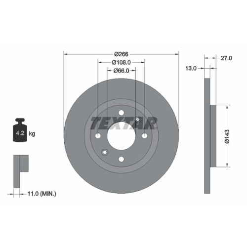 TEXTAR Disc frana PRO