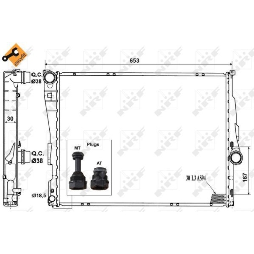 Radiator racire motor Nrf 51580