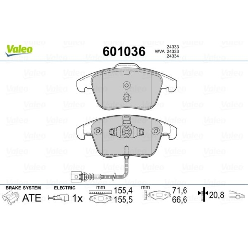 VALEO set placute frana,frana disc