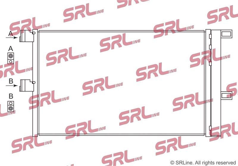 Condensator climatizare AC Tesla Model 3 17-, motor: EV, Condensator cu uscator integrat , 665(625)x390x16, SRLine, miez si rezervor din aluminiu brazat, 107708300A; 107708300B