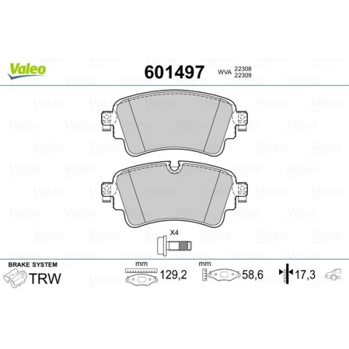 VALEO set placute frana,frana disc