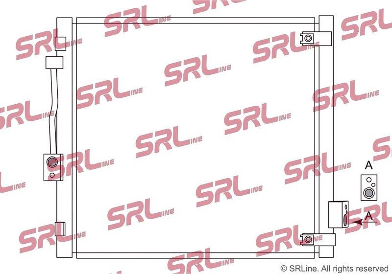 Condensator climatizare AC Tesla Model S 12-, motor: EV, Condenser fara filtru uscator ; partea stanga, 420(380)x360x16, SRLine, miez si rezervor din aluminiu brazat, 600761000B