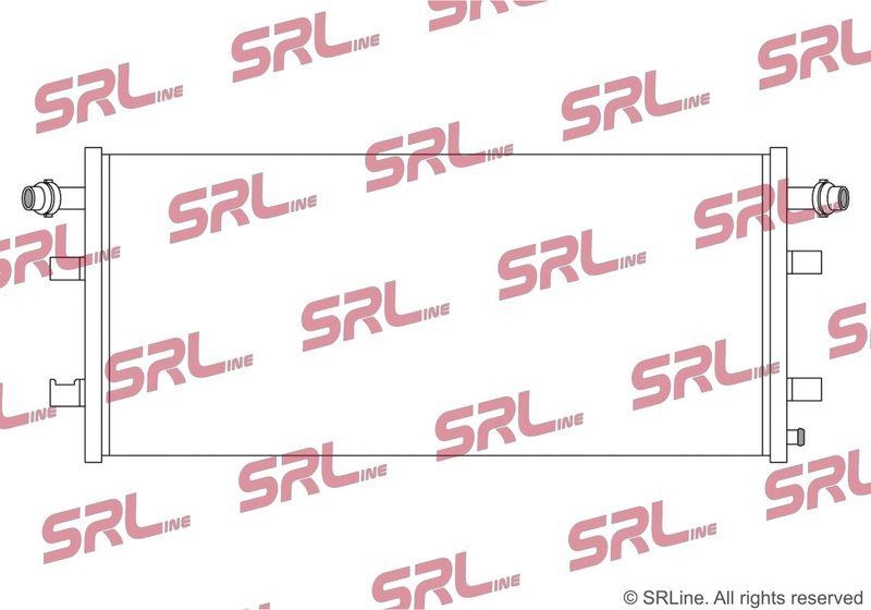 Radiator Mercedes A-Class (W177) 18-, Cla-Class (C118) 19-, Gla-Class (H247) 20-, motor: 2.0 T, radiator auxiliar, 750x325x22, SRLine, miez si rezervor din aluminiu brazat, 0995006001; A0995006001