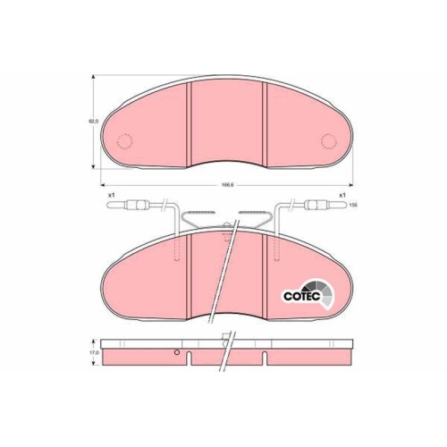 TRW set placute frana,frana disc COTEC