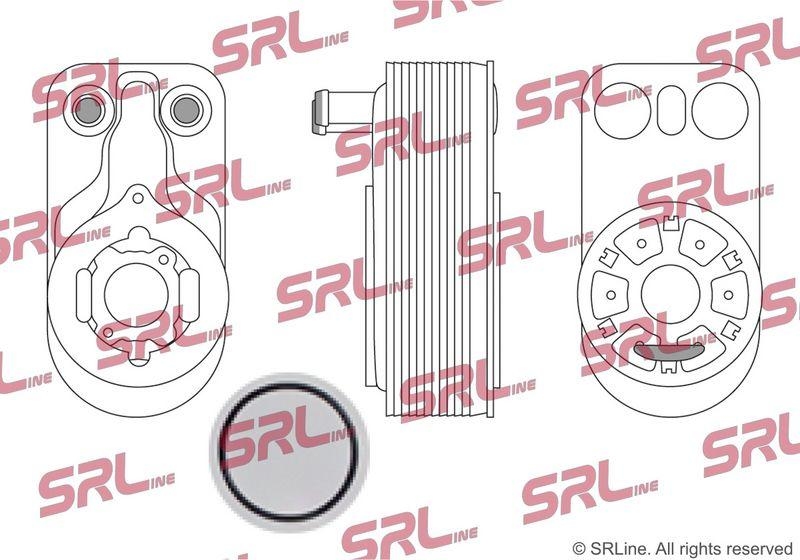 Radiator racire ulei motor, termoflot Dacia Logan 12-, Sandero 12-; Renault Clio 05-13, Clio 98-12, Modus 04-, Twingo 07-14, Twingo 98-07, Wind 10-, motor: 1.2, garnituri incluse, 130x66x52, SRLine, Aluminiu, 8200537406; 8200780410