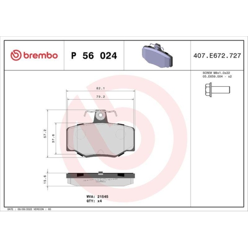 Placute frana Nissan Almera 2 (N16), Almera 2 Hatchback (N16), Almera Tino (V10), Primera (P10), Primera (P11), Primera Hatchback (P10), Primera Hatchback (P11), Primera Traveller (Wp11), punte spate, BREMBO