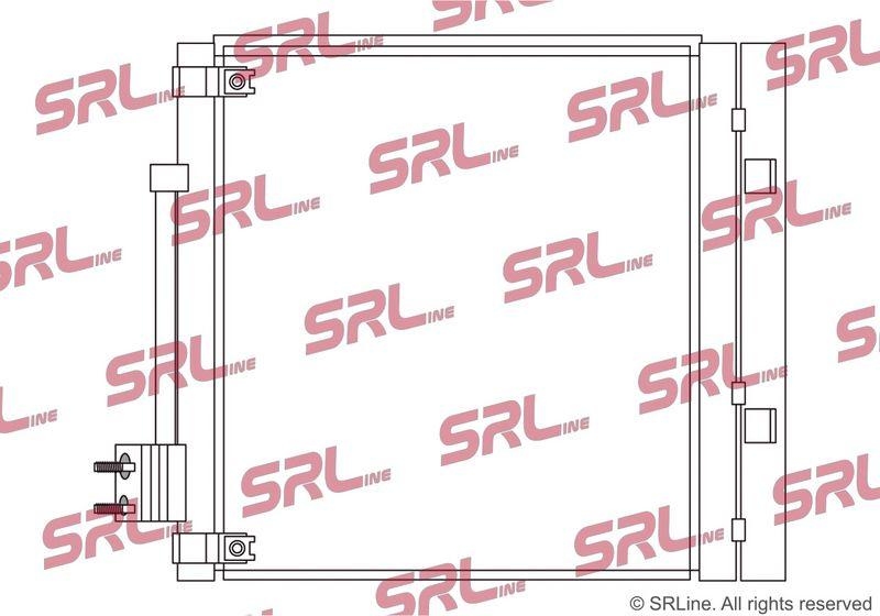 Condensator climatizare AC Tesla Model S 12-, motor: EV, Condenser fara uscator ; partea dreapta, 380(340)x350x16, SRLine, miez si rezervor din aluminiu brazat, 600761300B