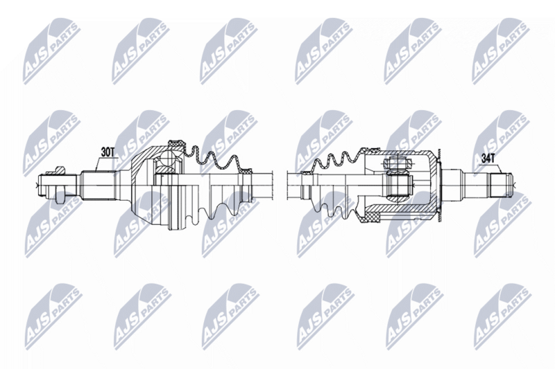 Planetara Cadillac SRX 3.6, 4.6 2004-, STS 3.6, 4.6 2005-, CTS 3.0, 3.6 2008-; partea din fata, dreapta, cutie viteze automata; 40708005; NTY, aftermarket