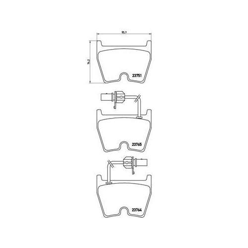Placute frana Audi A6 C5 (4b2) 01.97-12.05, A6 C5 Avant (4b5) 11.97-01.05, R8 (422 423) 04.07-07.15, R8 Spyder (427 429) 02.10-07.15; Lamborghini Gallardo 08.03-; Vw Phaeton (3d1 3d2 3d3 3d4 3d6 3d7 3d8 3d9) 04.02-03.16, Fata, BREMBO