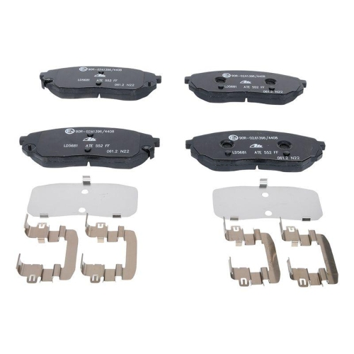 Placute frana Hyundai Santa Fe 4 (Tm, Santa Fe 4 Box/Suv (Tm); Kia Sorento 3 (Um), punte fata, cu indicator uzura acustic, ATE