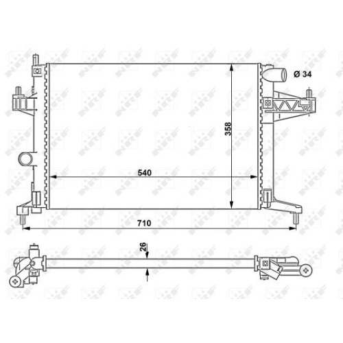 Radiator racire motor Nrf 519596