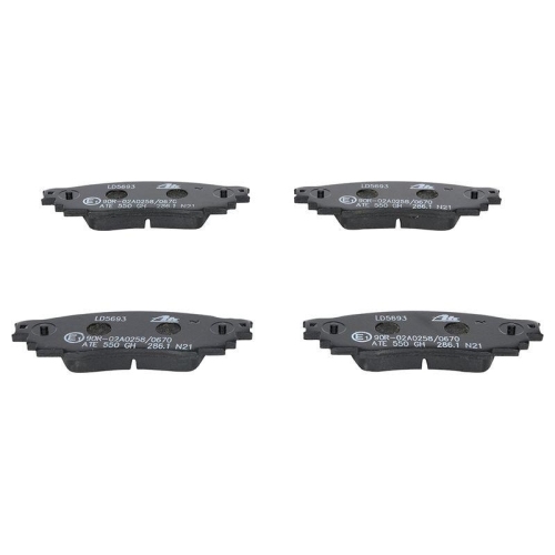 Placute frana Lexus Es ( Z10, Nx ( Z1 ), Rx ( L2 ), Ux ( Aa1 ; Toyota Camry ( V7, C-Hr ( X1 ), C-Hr Van ( X1 ), Corolla Cross ( G10 ), Rav 4 5 ( A5, Rav 4 5 Van ( A5 , Spate, fara senzor integrat de uzura; nu este pregatit pentru senzor uzura; ATE