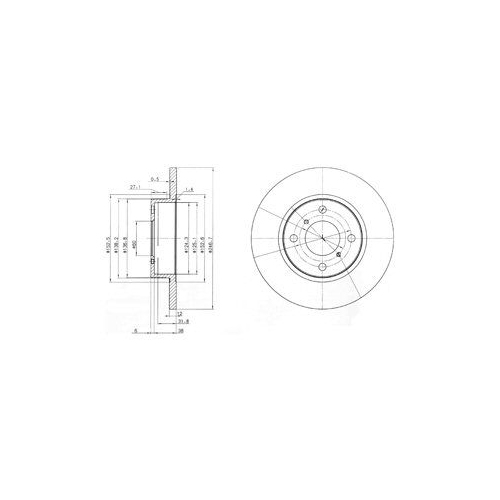 Disc frana Delphi BG3769, parte montare : Punte Fata