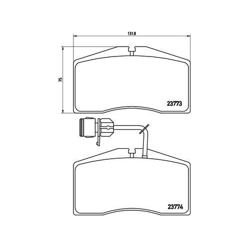 Placute frana Audi A8 D2 (4d2 4d8) 03.94-12.05, Fata, BREMBO