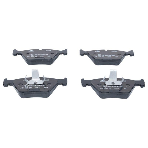 Placute frana Bmw 5 (E39), 5 Touring (E39), 520 D, 520 i, 523 i, 525 d, 525 i, 525 td, 525 tds, 528 i, 530 d, punte fata, fara senzor avertizare uzura; pregatit pentru senzor uzura; ATE