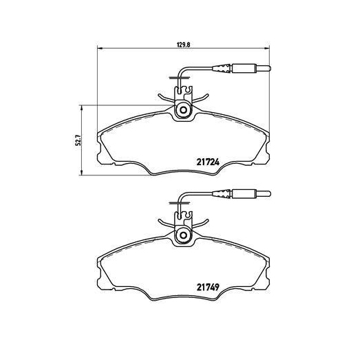 Placute frana Peugeot 406 (8b), 406 Break (8e/F), 1.6, 1.8, 1.8 16V, 1.8 BiFuel, 1.9 D, punte fata, BREMBO