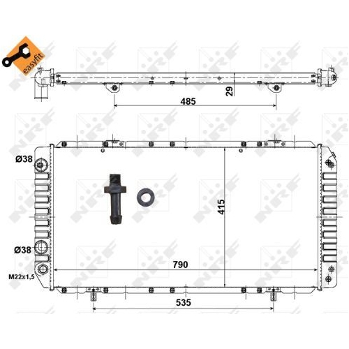 Radiator racire motor Nrf 52062