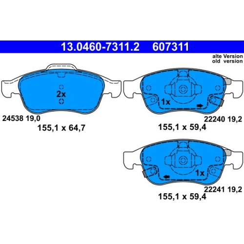 ATE set placute frana,frana disc