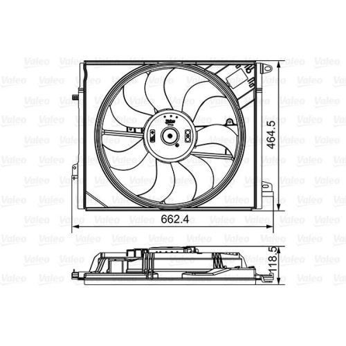 Ventilator radiator Renault Talisman (L2) 11.2015, Megane 4 (B9) 11.2015-, Valeo, 214813939R