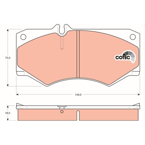 TRW set placute frana,frana disc COTEC