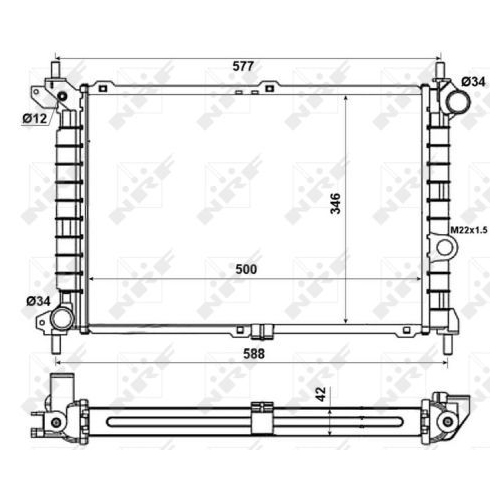 Radiator racire motor Nrf 52142