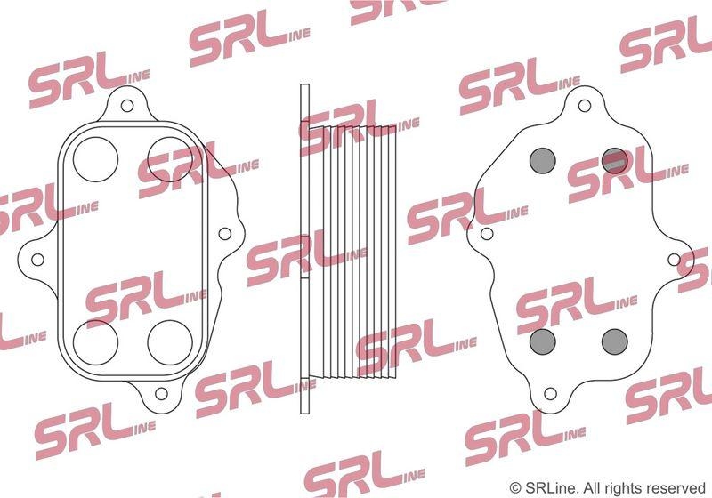 Radiator racire ulei motor, termoflot Ssangyong Actyon Sports 05.11-, Actyon 06-, Korando 11-, Kyron 06-, Rexton 02-, Rodius 05-13, motor: 2.0 xdi, 78x138x52, SRLine, Aluminiu, 6641800265