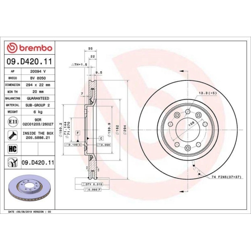 Set disc frana Citroen Jumpy 3 Box (V) 04.16-, Jumpy 3 Bus (V) 04.16-, Jumpy 3 (V) 09.16-, Spacetourer Bus (V) 04.16-; Opel Vivaro C Box (K0) 03.19-, Vivaro C Bus (K0) 03.19-, Vivaro C Standard Cab Pickup (K0) 03.19-, Zafira Life Bus (K0) 03.19-; Peugeot